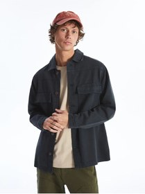 تصویر Regular Fit Uzun Kollu Erkek Jean Gömlek 