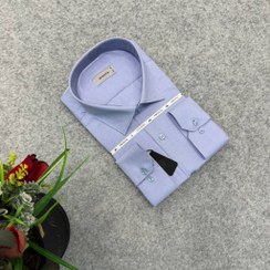 تصویر پیراهن ساده تک رنگ قواره کلاسیک استین بلند_ پارچه فلورا درجه یک 