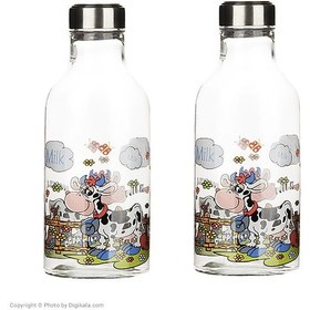 تصویر بطری شیر زیباسازان مدل Two Cows - بسته 2 عددی 