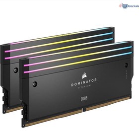 تصویر رم دسکتاپ کورسیر DDR5 دو کاناله 7000 مگاهرتز CL36 مدل DOMINATOR TITANIUM RGB ظرفیت 48 گیگابایت CORSAIR DOMINATOR TITANIUM RGB DDR5 7000MHZ CL36 48GB Desktop RAM