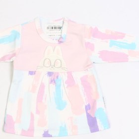 تصویر بلوز آستین بلند نوزاد دخترانه به آوران طرح رنگین کمان 