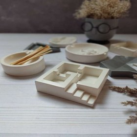 تصویر زیرسیگاری پله ای بیس خام