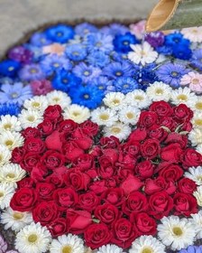 تصویر اموزش دسته گل ولنتاین 