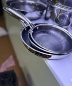 تصویر ماهیتابه استیل لیزری تک دسته بدن درب مارک ترامنتینا برزیل سایز ۲۲،۲۴،۲۸ - سایز ۲۲ 