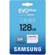 تصویر کارت حافظه SDXC سامسونگ مدل Evo Plus استاندارد U3 ظرفیت ۱۲۸ گیگابایت به همراه خشاب Samsung Evo Plus V30 U3 A2 C10 130MB/s 128GB memory card