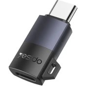 تصویر تبدیل OTG لایتنینگ به تایپ سی یسیدو GS28 Yesido GS28 OTG Lightning To Type-C Adapter