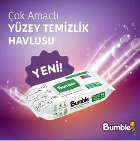 تصویر دستمال مرطوب تمیز کننده سطوح بامبل بسته 50 عددی Bumble surface cleaning wipes 50pcs