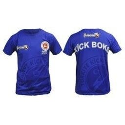 تصویر تجهیزات بوکس آبی مردانه و زنانه Blue Kick Boxing T shirt Dragon 