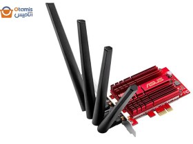 تصویر کارت شبکه بی سیم ایسوس PCE-AC88 AC3100 ASUS PCE-AC88 4x4 AC3100 PCIe Wireless Adapter