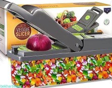 تصویر دستگاه سالاد ساز دستی و برش سبزیجات بهترین خردکن و سالادساز veggie slicer نایسر دایسر جدید 
