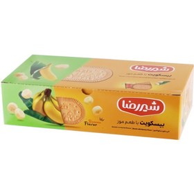 تصویر بیسکویت با طعم موز شیررضا 600 کرمی Shirreza banana flavored biscuits 600 cream