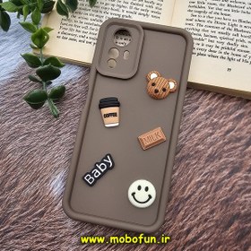 تصویر قاب گوشی Redmi Note 12S شیائومی طرح سیلیکونی ژله ای سه بعدی برجسته عروسکی COFFEE Baby محافظ لنز دار نسکافه ای کد 188 