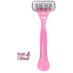 تصویر خودتراش چهار لبه بانوان SHINE4 (یک عددی) Perlife Shine 4 Blades Razor For Women