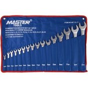 تصویر ست آچار ۱۶ عددی یک سر تخت و رینگی مستر مدل MT110-16 