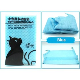 تصویر کیسه حمام چندمنظوره برای گربه - آبی برند generic Multi-functional Cat Grooming Bath Bag Blue