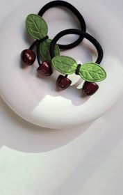 تصویر کش موی گیلاسی جفتی کد ۵۰۱۶ Cherry hair band