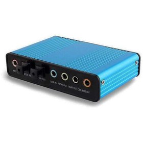 تصویر کارت صدا اکسترنال حرفه ای 7 کانال USB 2.0 External Audio Sound Card 7 Channel