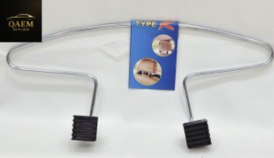تصویر جالباسی استیل پشت صندلی خودرو | مدل تخت و منحنی - صاف Car Seat Back Hanger Without Foam | Flat & Curved Design