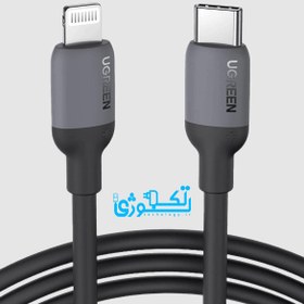 تصویر کابل شارژ و دیتا 3 آمپر USB-C به Lightning یوگرین مدل US387 سری 20304 