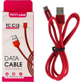تصویر کابل تبدیل USB به USB-C تسکو مدل TC C12 طول ا TSCO DATA Cable typec TSCO DATA Cable typec