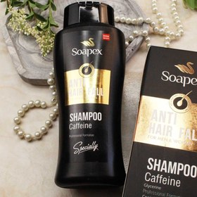 تصویر شامپو ضد ریزش مو حاوی عصاره کافئین 400 میل سوپکس Soapex Anti Hair Fall Shampoo With Caffeine 400ml