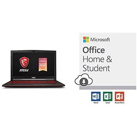 تصویر MSI GL63 8SC-059 Laptop Gaming، Intel Core i7 با Microsoft Office Home and Student 2019 بارگیری 1 نفر 
