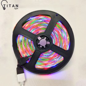تصویر ریسه RGB چیپ 3528 به همراه ریموت طول 5 متر 