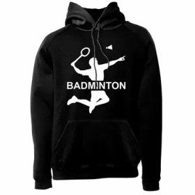 تصویر هودی ورزشی بدمینتون فشن لاین BDMNTN 31 | مشکی/سفید 