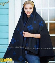 تصویر شال موهر پاییزه زمستانی دورو گلدار کد 1331 