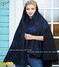 تصویر شال موهر پاییزه زمستانی دورو گلدار کد 1331 