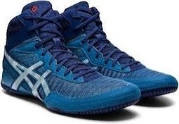 تصویر کفش کشتی آسیکس خارجی رنگ مشکی و آبی 