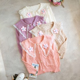 تصویر ژاکت بافت فلورا کد ۶۵۶ 