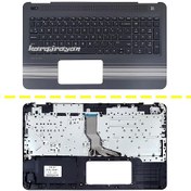 تصویر کیبرد لپ تاپ اچ پی Pavilion 15-AU نوک مدادی طرح دار با قاب C 