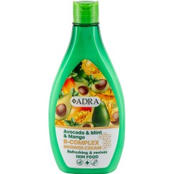 تصویر شامپو بدن آدرا مدل آووکادو و نعنا حجم 400 میلی لیتر Adra Avocado And Mint Shower Cream 400 ml