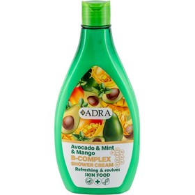 تصویر شامپو بدن آدرا مدل آووکادو و نعنا حجم 400 میلی لیتر Adra Avocado And Mint Shower Cream 400 ml