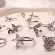 تصویر پیرسینگ فیک بینی استیل رنگ ثابت 