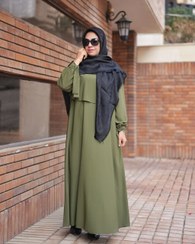 تصویر مانتو عبا کرپ الیزه مدل آنه 