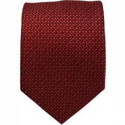 تصویر کراوات مردانه آریوان طرح دار قرمز آجری مشکی BF7994 
