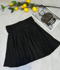 تصویر دامن تنیسی - ساده مشکی 