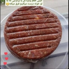 تصویر همبرگر 80 در صد گوشت 120 گرمی با ارسال رایگان 