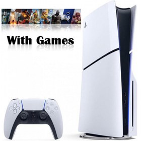 تصویر پلی استیشن 5 اسلیم با درایو به همراه بازی - Playstation 5 Slim With Drive With Games 