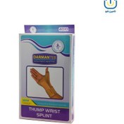 تصویر مچ شست‌ بند آتل‌دار نئوپرن دست راست درمان‌ طب سایز لارج کد ۴۰۱۰ Darman-Teb wrist-thumb neoprene right hand size L code 4010