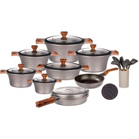 تصویر سرویس قابلمه ۲۳ پارچه تیتانیوم کاندید مدل سزار Candid 23 Pcs Titanium Pot Service Cesar Model