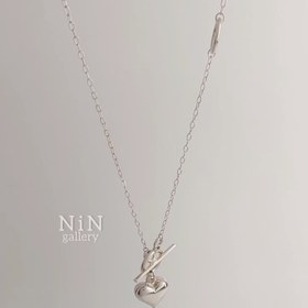 تصویر گردنبند قلب نقره 