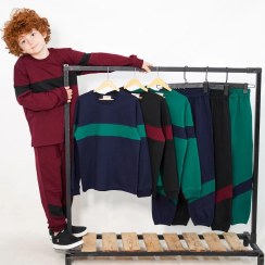 تصویر بلوز و شلوار دورس پسرانه سورمه ای کیهان 