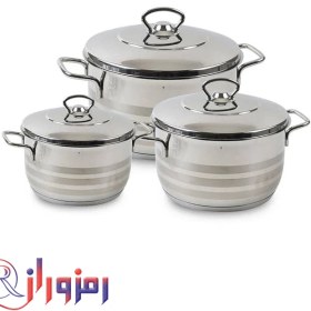 تصویر سرویس قابلمه کرکماز مدل Astra Trio A1803 Korkmaz Astra Trio A 1803 Pot Set