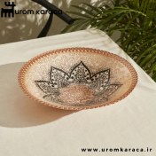 تصویر بشقاب تزئینی کاراجا هوم آلشیوا قهوه ای 