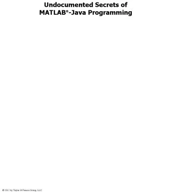 خرید و قیمت دانلود کتاب Undocumented Secrets of MATLAB - Java Pgmg ...