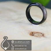 تصویر حلقه سنگی عقیق مشکی بوتسوانا ماکالو _ کد : 400840 