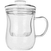 تصویر لیوان دوجداره دمنوش ساز B.V.K دسته دودی VK 324201 